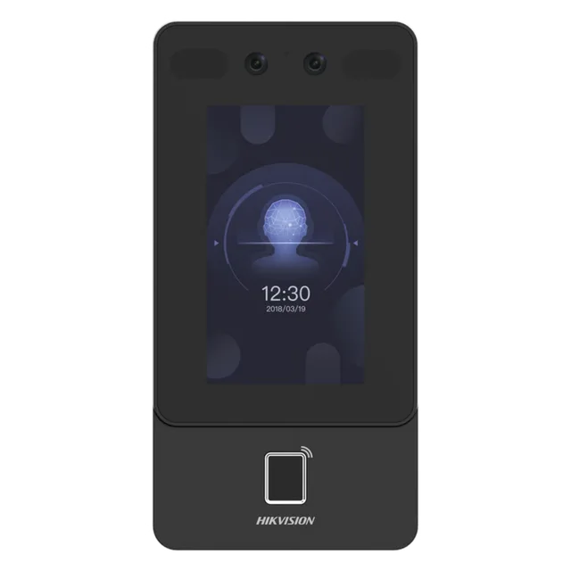 Reloj checador Hikvision MinMoe DS-K1T342 de reconocimiento facial, huella digital y tarjeta MIFARE
